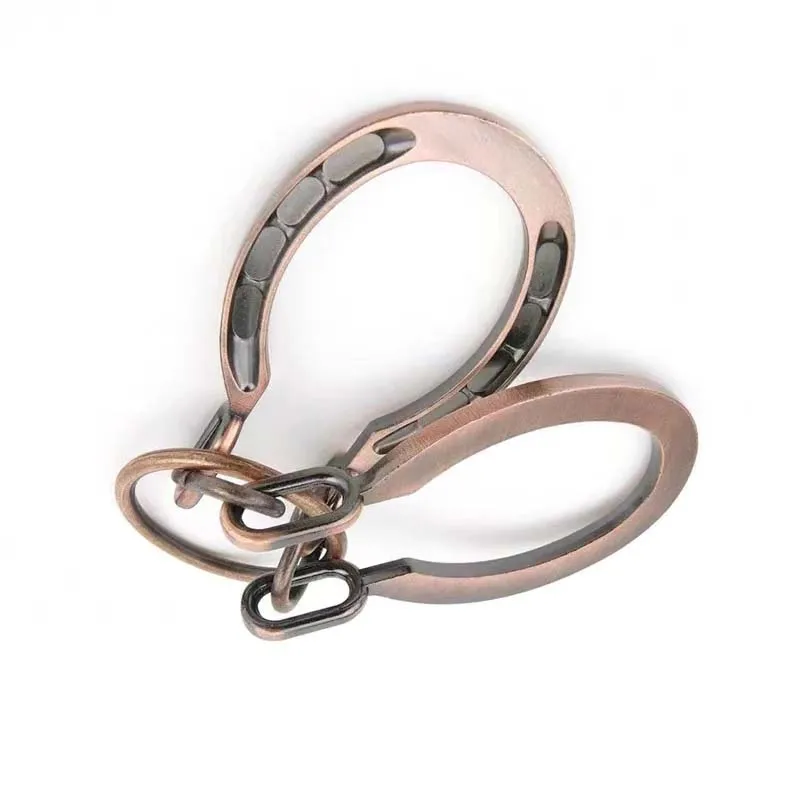 Alloy Horseshoe Lock Magic Puzzle Solving Toys Intelligence Unlocking Ring Buckle Children Adult Puzzle Leisure Toys