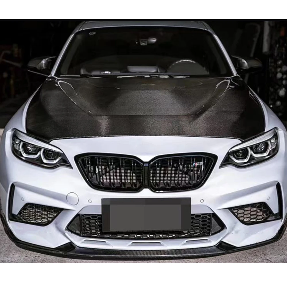 High quality Carbon Fiber Front Vents Engine Bonnet Hood For BF22 BMW 2 Series , 100% tested well