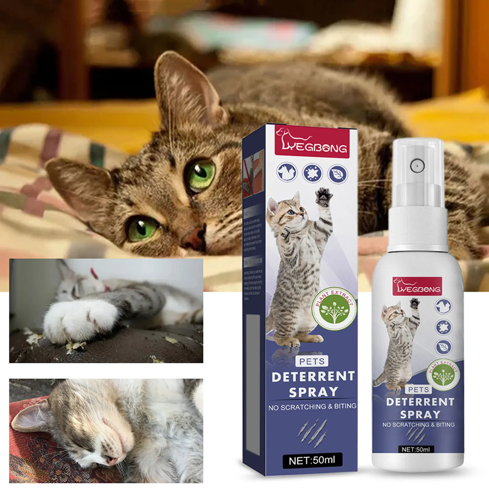 Anti Cat Scratch Spray Multifunctional Gentle Liquid For Indoor Outdoor Use Effective Dog Deterrent Spray for Carpet Furniture view 2