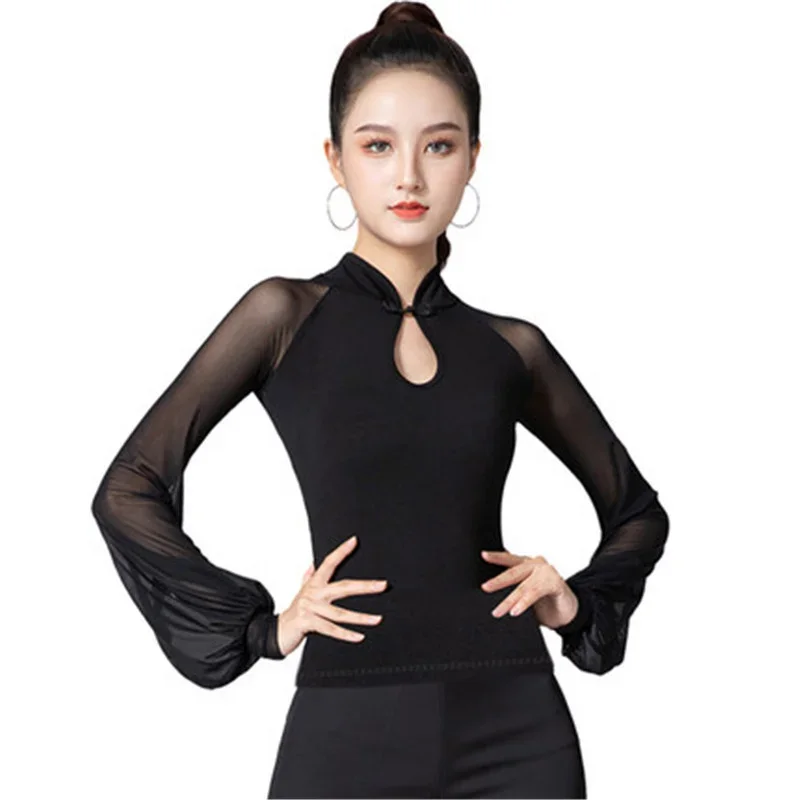 

Sexy Dance Clothes top Women Latin shirt Salsa Rumba Chacha Dance Performance Practice Costume