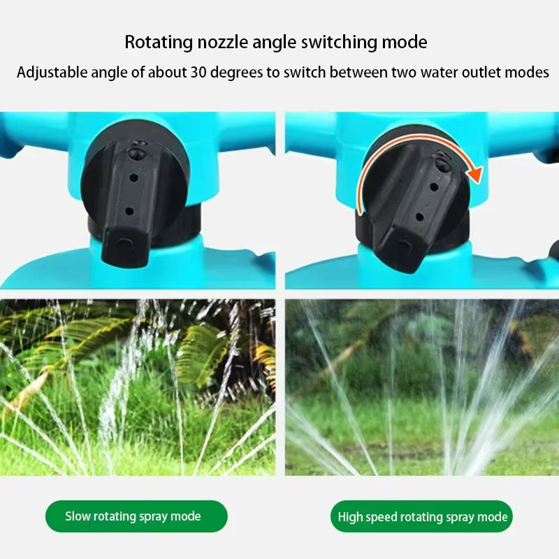 Trapezoidal 360 Degree Rotating Sprinkler System Lawn Shower for Public Green Space Gardening Watering Device with 4 Nozzles