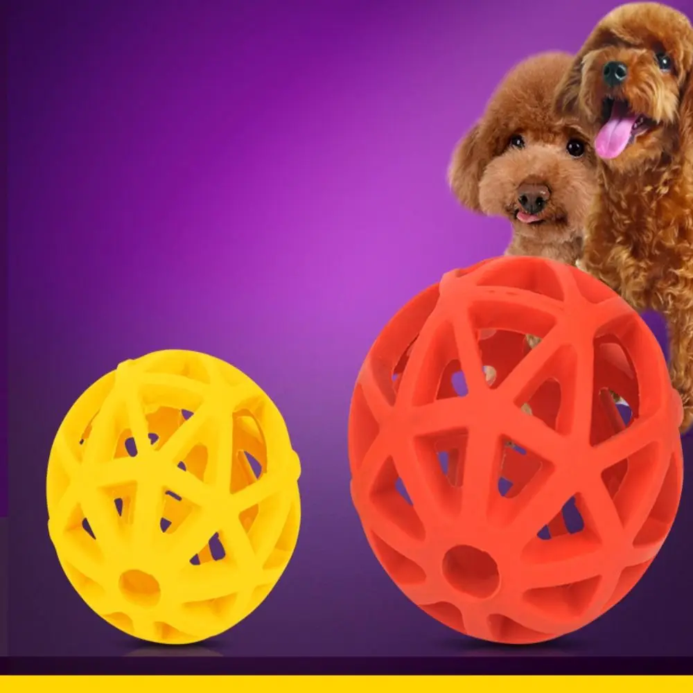 Rubber Dog Chewing Toys for Large Medium Dogs Hollow Balls Shaped Dog Toy Bite Resistant Funny Soft Dog Accessories