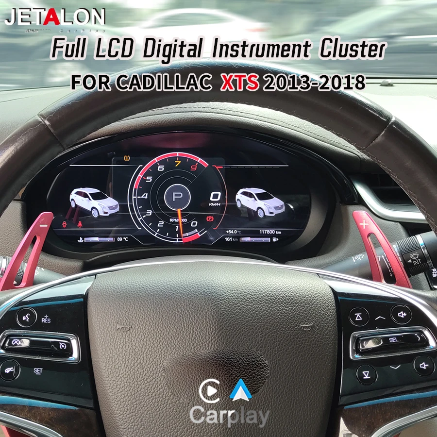 

12,3-дюймовый цифровой кластер приборной панели Carplay для Cadillac XTS 2013-2018, полный ЖК-спидометр, прибор, виртуальная панель кабины