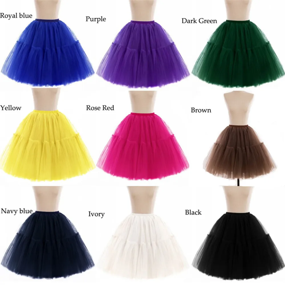 MisShow Women Tutu Short Skirt High Waist Mesh Soft Tulle Skirt Puffy Pettiskirt Prom Ball Gown Party Dance Tutu Dress