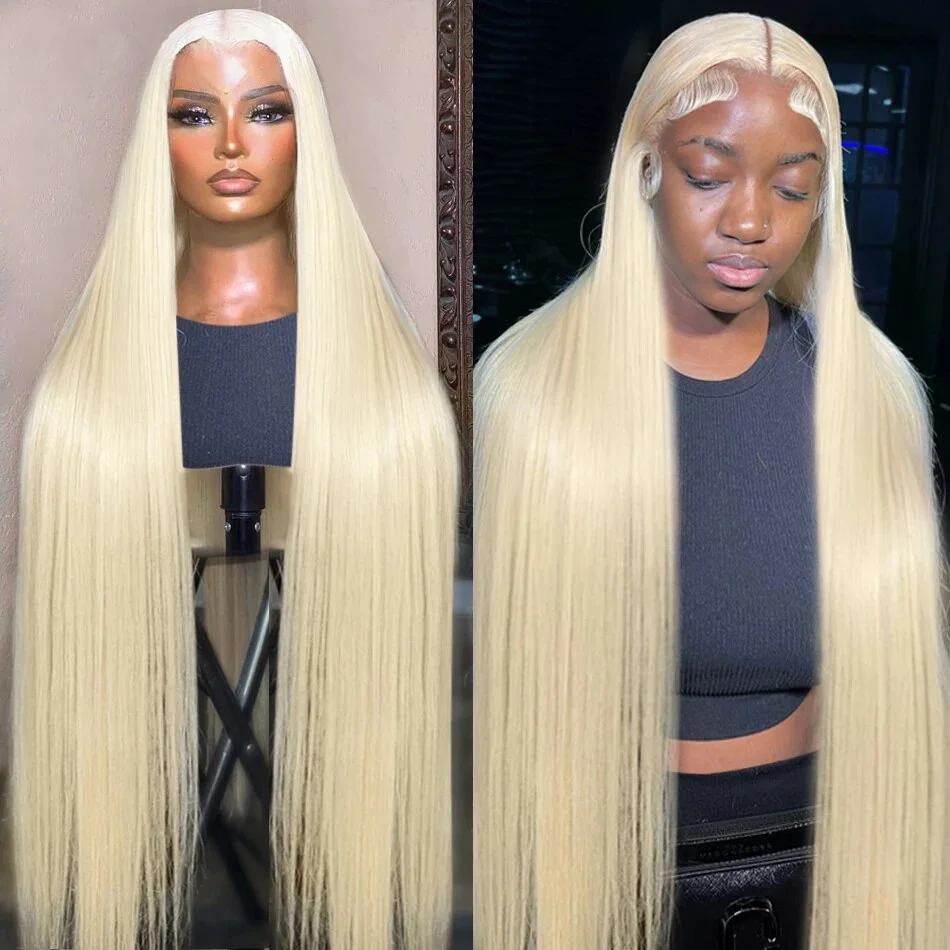 613 Honey Blonde Straight Lace Front Human Hair Wigs 13x4 13x6 HD Transparent Brazilian Lace Frontal Wigs For Woman