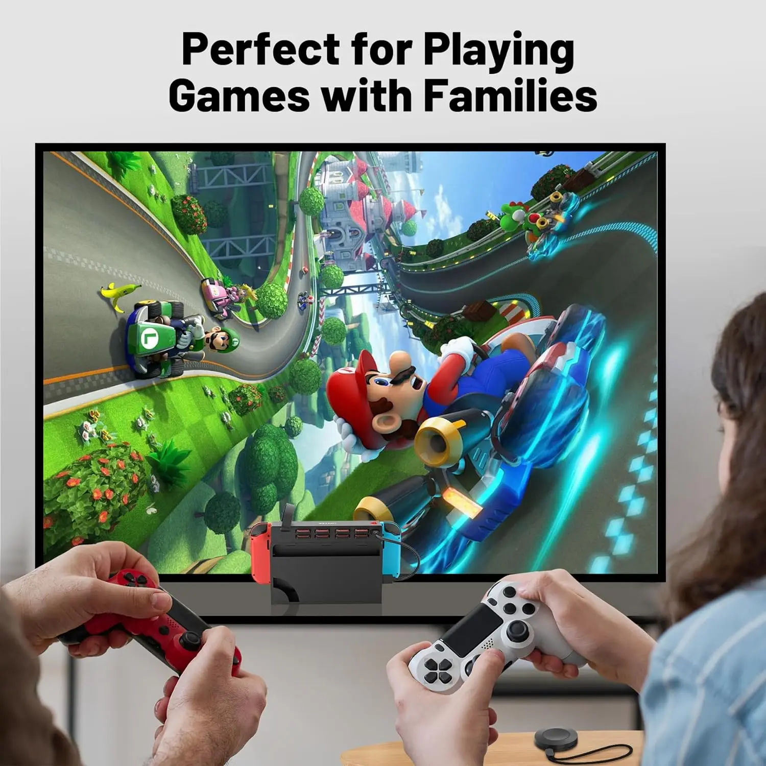 Unitek New Switch Game Card Reader with Wireless Remote Controller for Nintendo Switch/Switch OLED Multiple Gaming Cards Holder