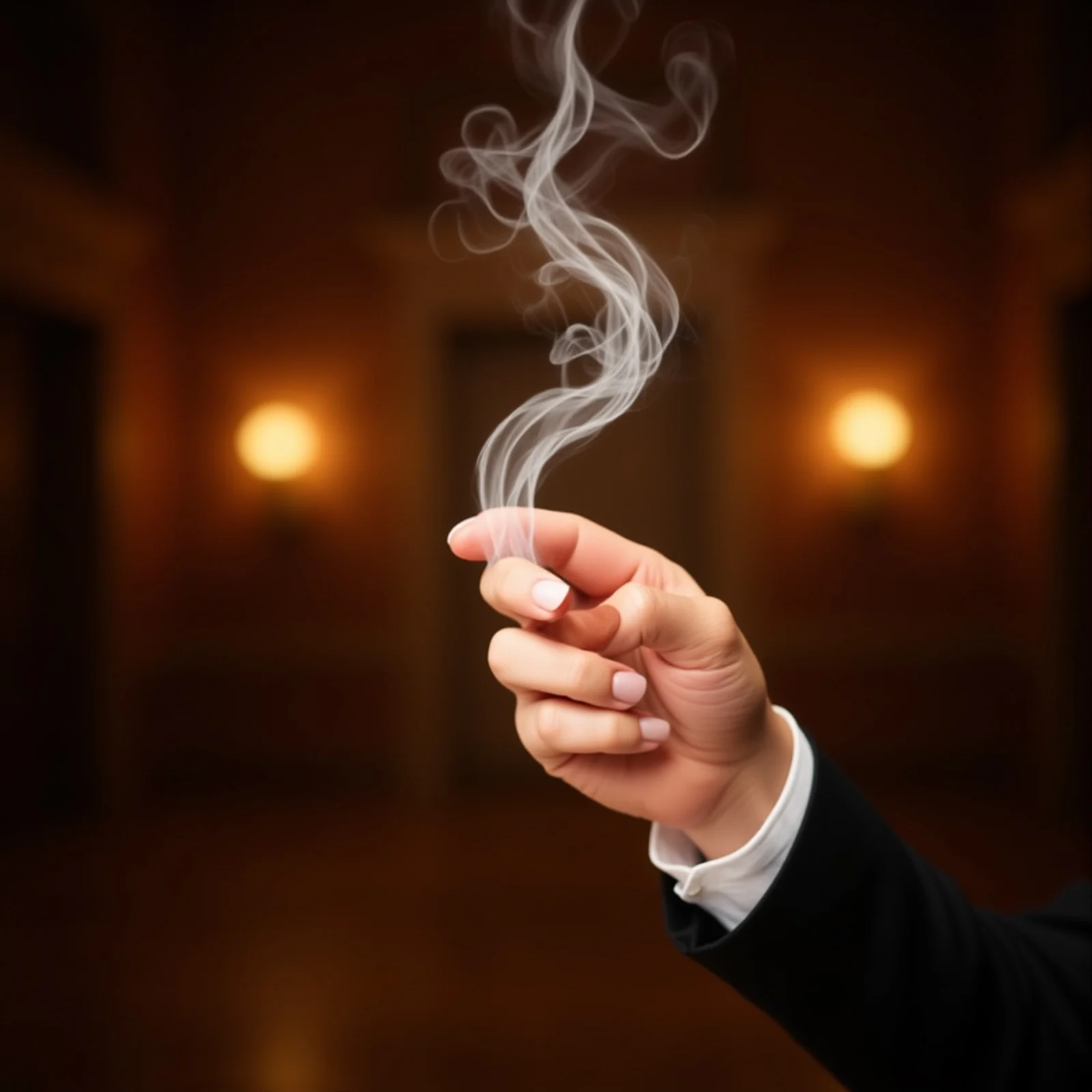 إصبع دخان خدعة سحرية ورق دخان سحري عن قرب حفلة الهالوين السحرية سهلة الاستخدام لا تحتاج إلى تجربة هدية للسحرة #1