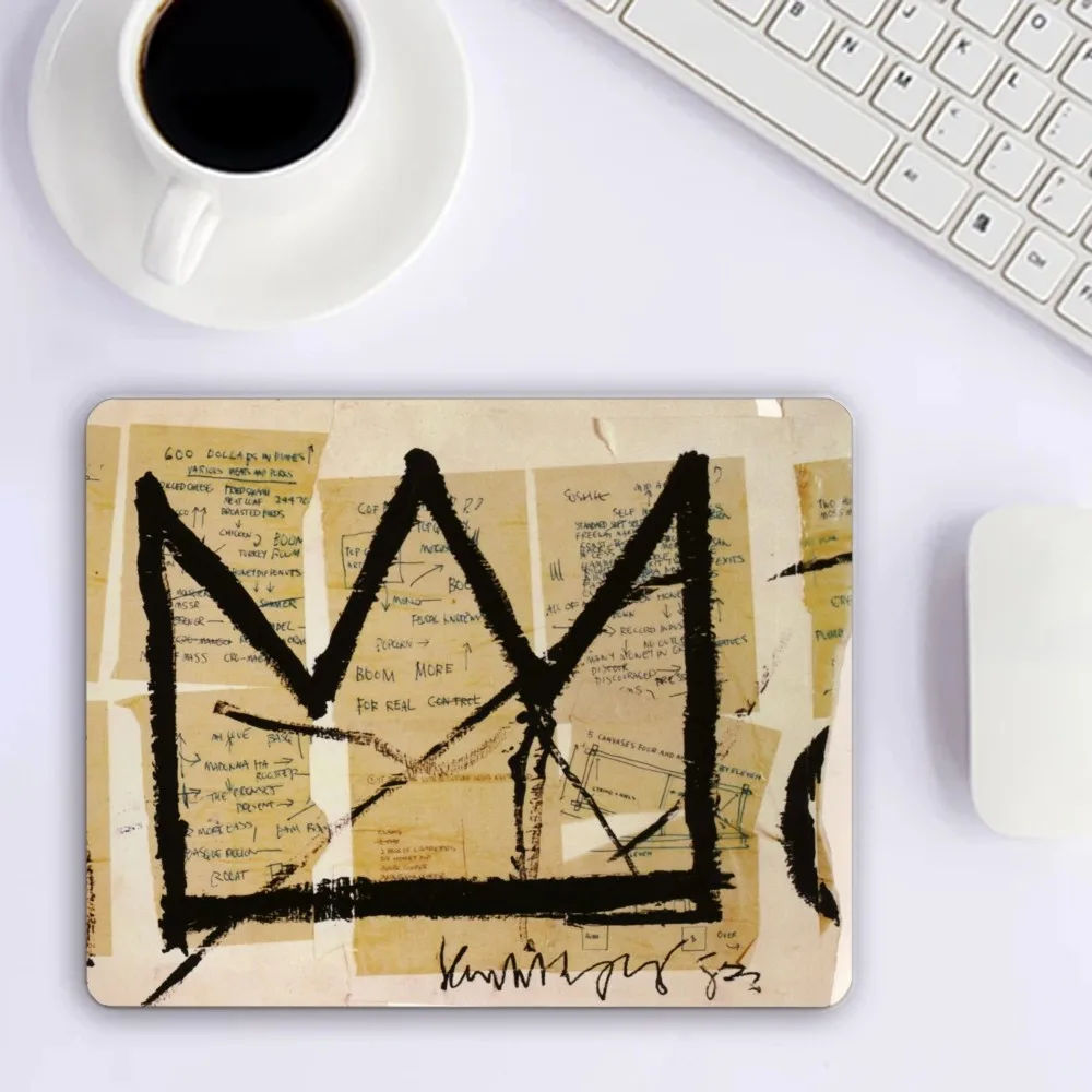 Jean-Michel B-Basquiat Mousepad Mousepad Game Pc Accessories Overlock MouseMat Computer Desk Mat