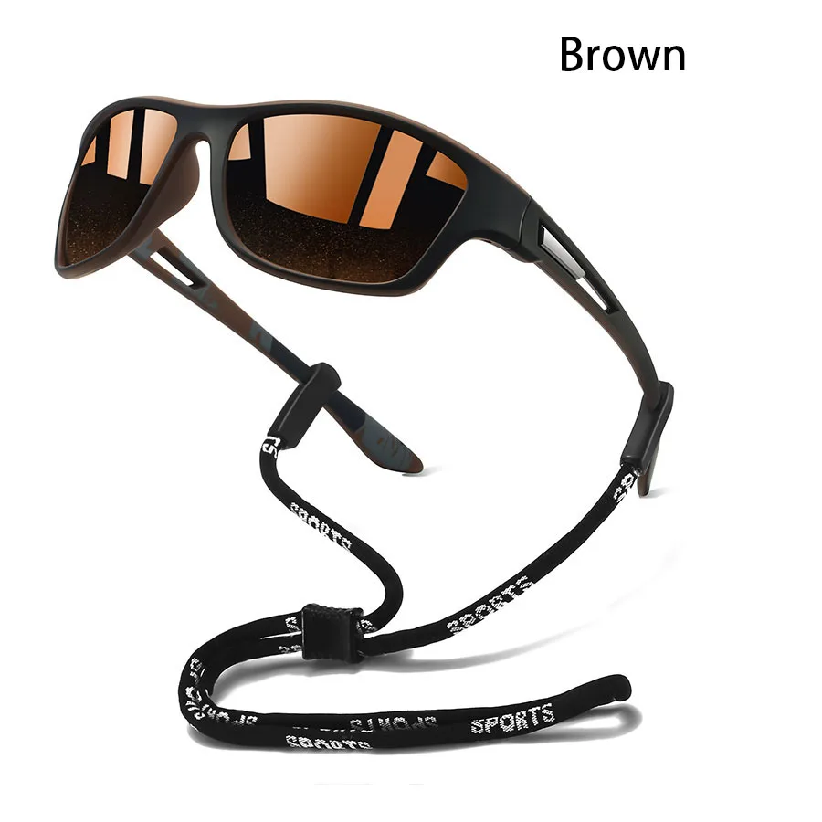 Modische Sport-Sonnenbrille mit Kettenmuster für Herren und Damen – Ideal zum Laufen, Bergsteigen und Angeln – Outdoor-Schutzbrille – Detail 10