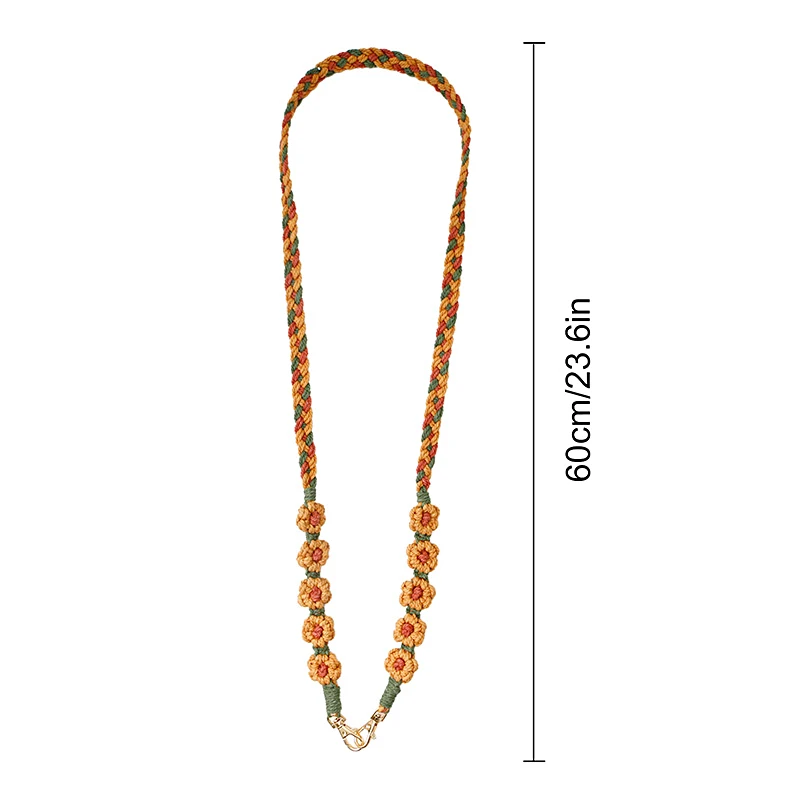 Long Diagonal Rope Anti Loss Small Mobile Phone Bag Hanging Rope Daisy Flower Hanging Chain Universal Phone Case Hanging Rope