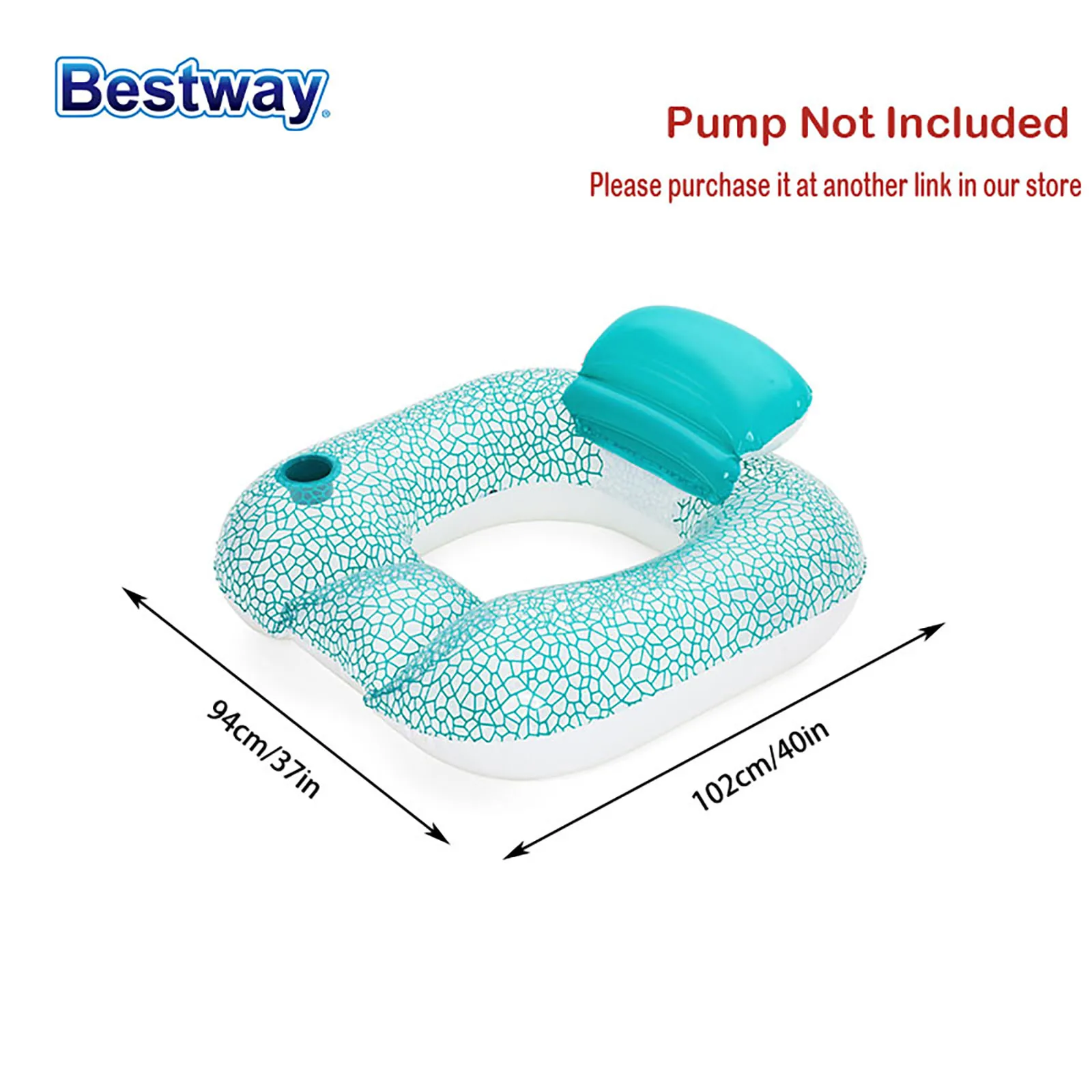 Bestway-Silla de almohada flotante, chanclas de lujo para piscina inflable, tumbona acuática, 1 unidad