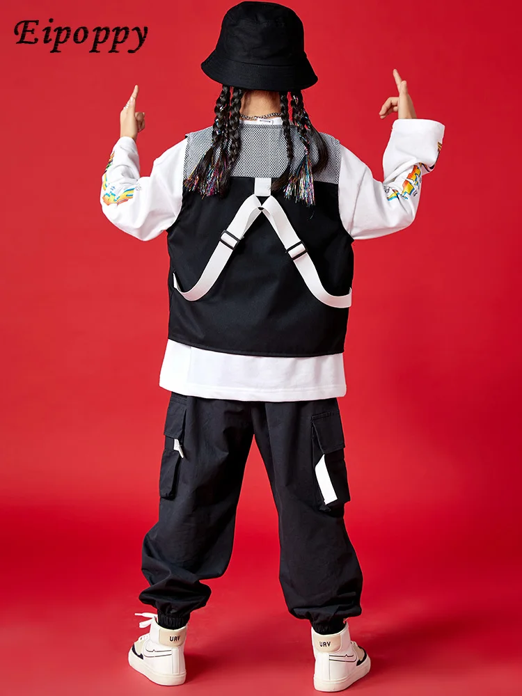 صدرية عصرية للأطفال جميلة للفتيات ، بدلة هيب هوب للأولاد ، ملابس عصرية على الموضة