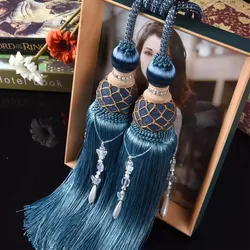 1 Pair Double ball Tennis Hanging Ball Curtain Hook Bandage Lashing Lobbing Strap Tassel Tieback Buckle Home Decoration