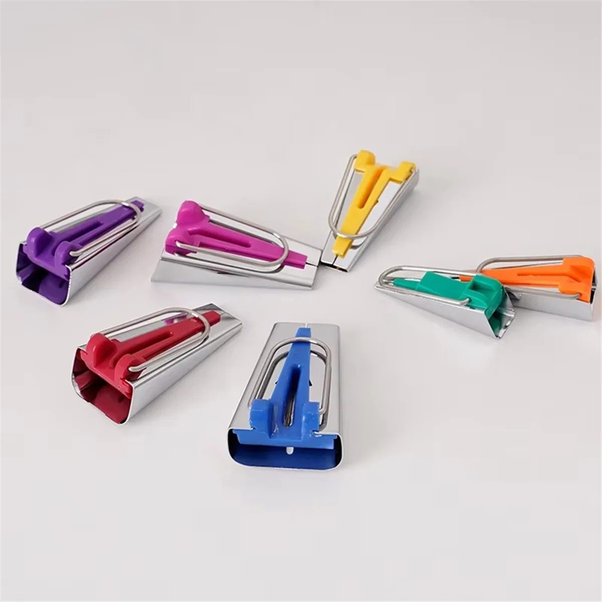 Abjz conjunto de 7 tamanhos de fabricantes de fita de viés de tecido conjunto 6-25mm ferramenta de ligação costura estofando suprimentos diy artesanato retalhos fabricantes de fita