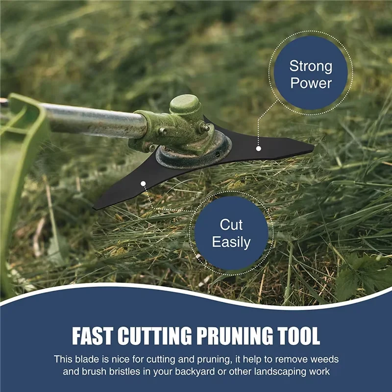 LUSQI 5Pcs 10 Inch 3T Brush Cutter Blade Universal Trimmer Head Blade For Straight Shaft Grass Trimmer Lawn Mower Cutting Blade