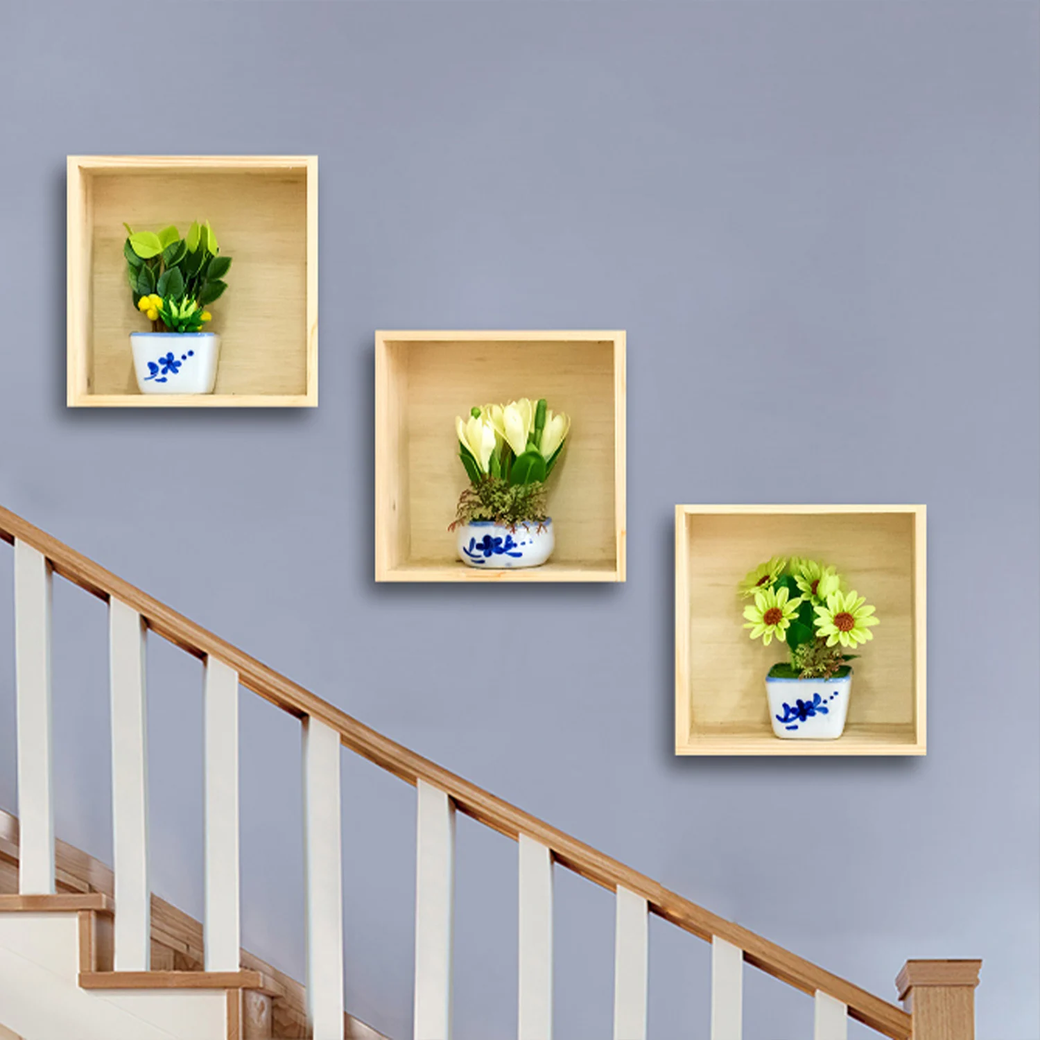 Modern simple style simulation plant pot stickers living room wall porch beautifying decorative stickers selling chic