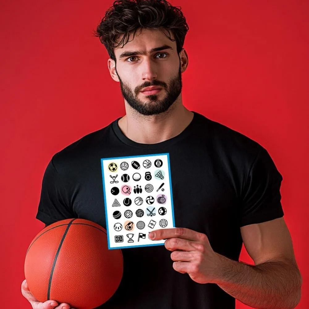 Sports Balls Clear Stamps for Card Making Basketball Stamp Football Volleyball Golf Transparent Stamps Seal for DIY Album Decor view 3