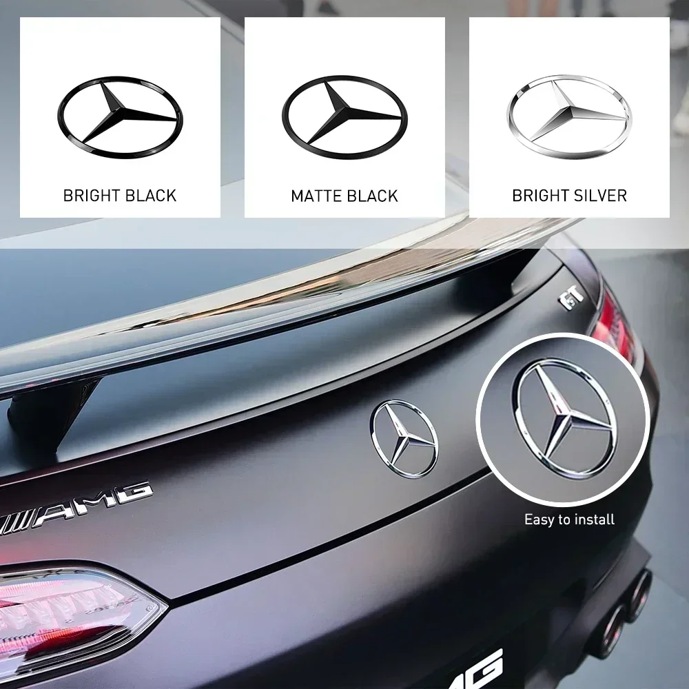 Mercedes Logo Badges Cover Decal ABS Car Rear Trunk Emblem Sticker For Mercedes Benz W211 Oldest E-class Before 2010 A2117580058