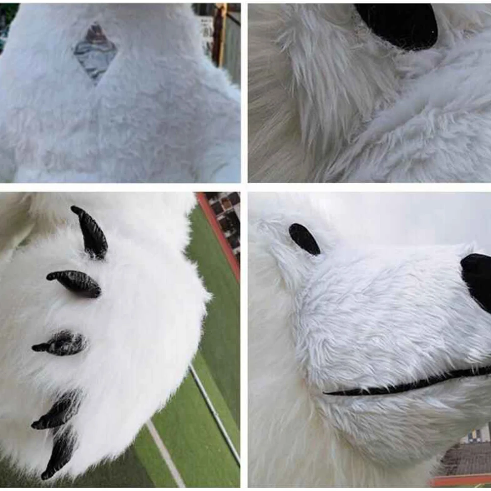 Urso Polar Gigante Traje Inflável Traje Engraçado De Mascote De Rua Boneca De Pelúcia Para Festa Cosplay