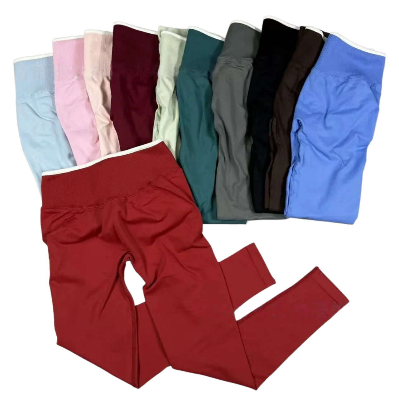 

New Outdoor Contrasting Sports Trousers, Running Fitness Pants, Outer Wear, Waist and Hip Lift Sports Yoga Pants for Women