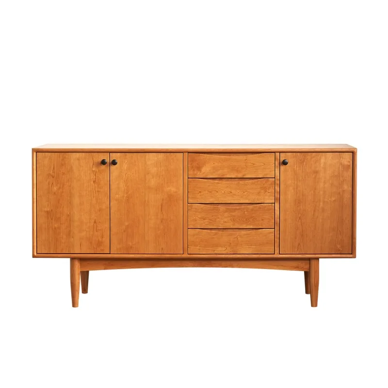 North American Cherry Meal Side Cabinet Modern Simple White Oak Side Cabinet Locker Black Walnut Drawer Bucket Cabinet