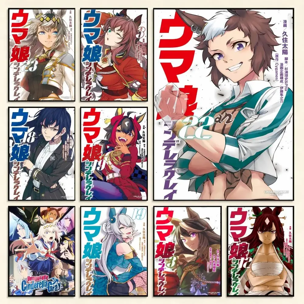 Sports manga Uma Musume Cinderella Gray Poster Series Print Unframed Aesthetic Wall Decor Gift Living Room Bedroom