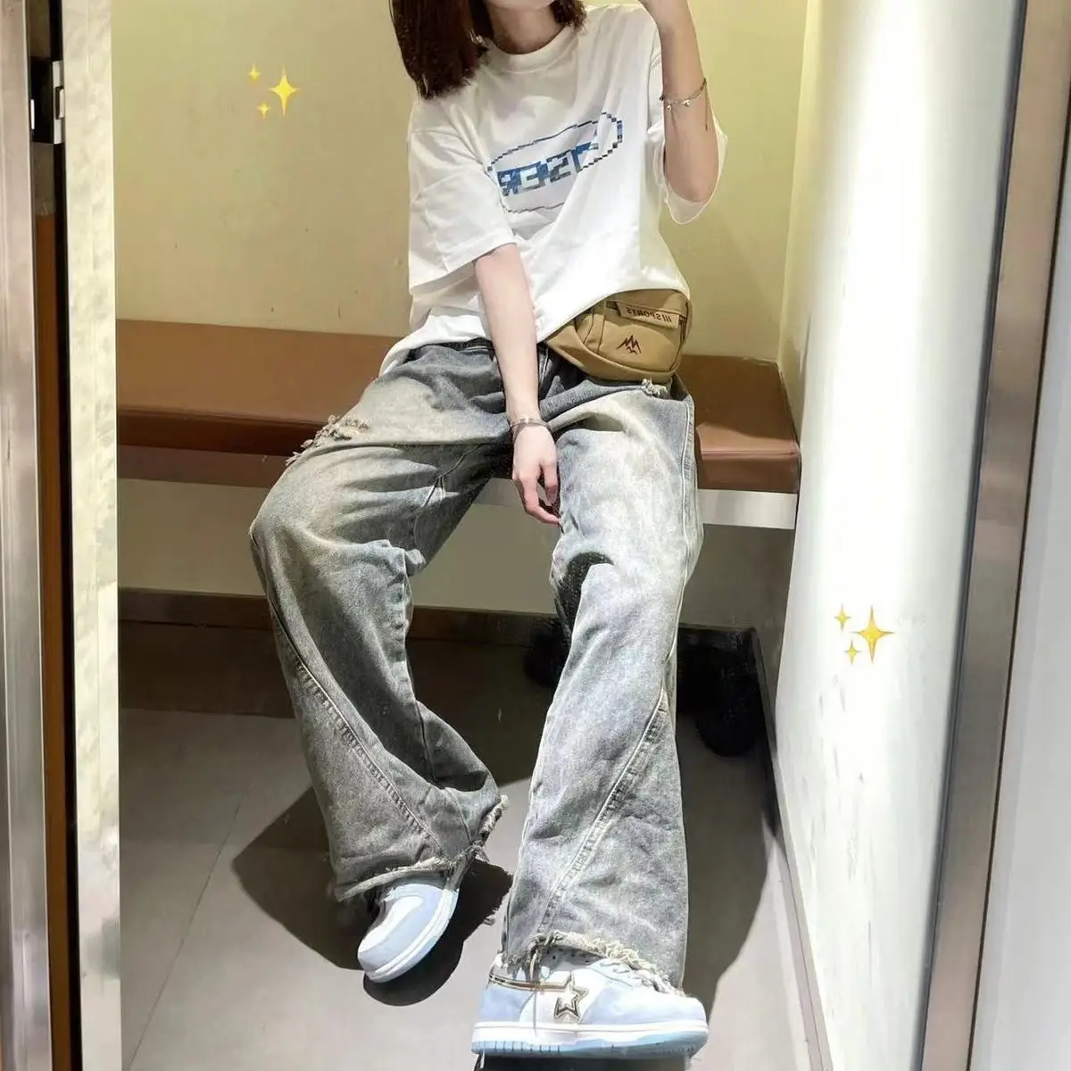 여성용 스트레이트 진 파티 클럽 나이트 이브닝 데이트 행사 섹시하고 우아한 스타일리시 힙 글래머 인기 유럽 신선한 트렌드