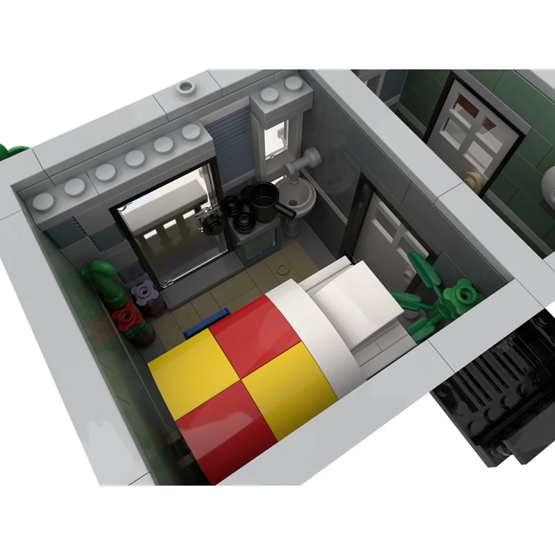 Moc قوالب بناء منزل حانة وحدات نموذج التكنولوجيا وحدات مدينة عرض الشارع لعبة المكعبات لتقوم بها بنفسك تجميع عيد الميلاد مجموعة الهدايا #5