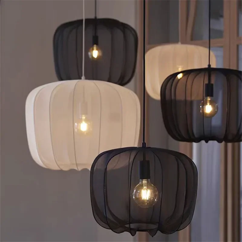 Wabi sabi latarnia Lampa wisząca Bolia Balon Lampa wisząca do salonu Sypialnia Schody Przejście Kreatywny żyrandol z tkaniny