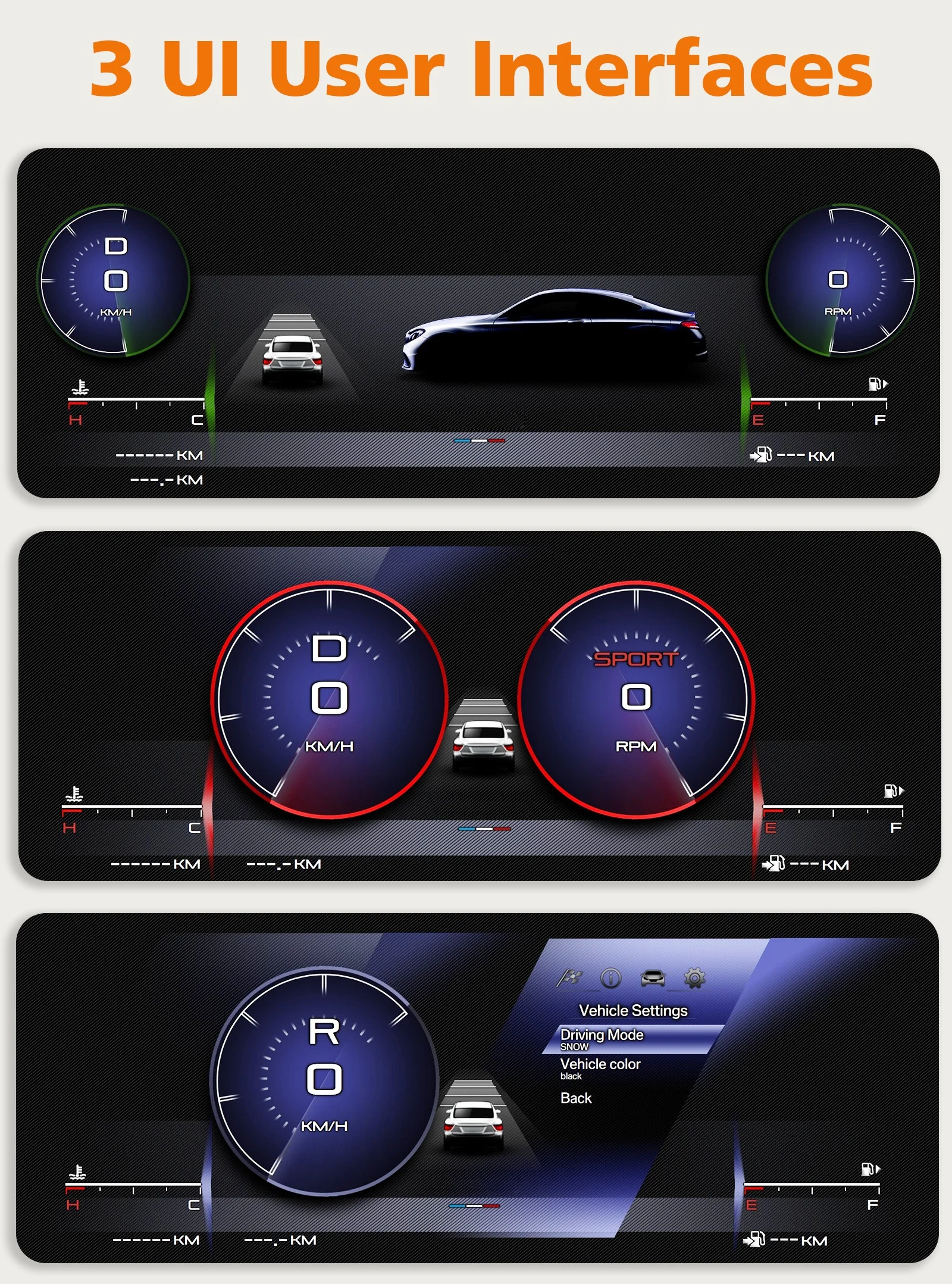 Hizpo Digitales Instrumentencluster für Peugeot 407 407SW 2004-2010 Auto LCD-Armaturenbrett Tachometer Virtuelles Cockpit – Detail 6