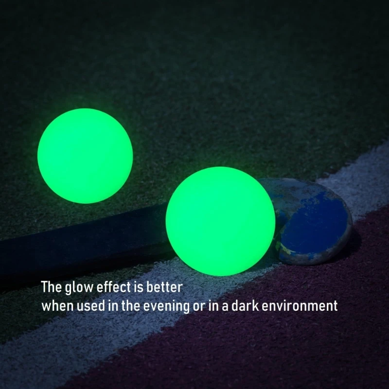 2Pcs Street Hockey Balls Ice Hockey Glow in Dark Ice Hockey Balls Sports Balls Glowing Ice Hockey for Field Hockey Game 69HD