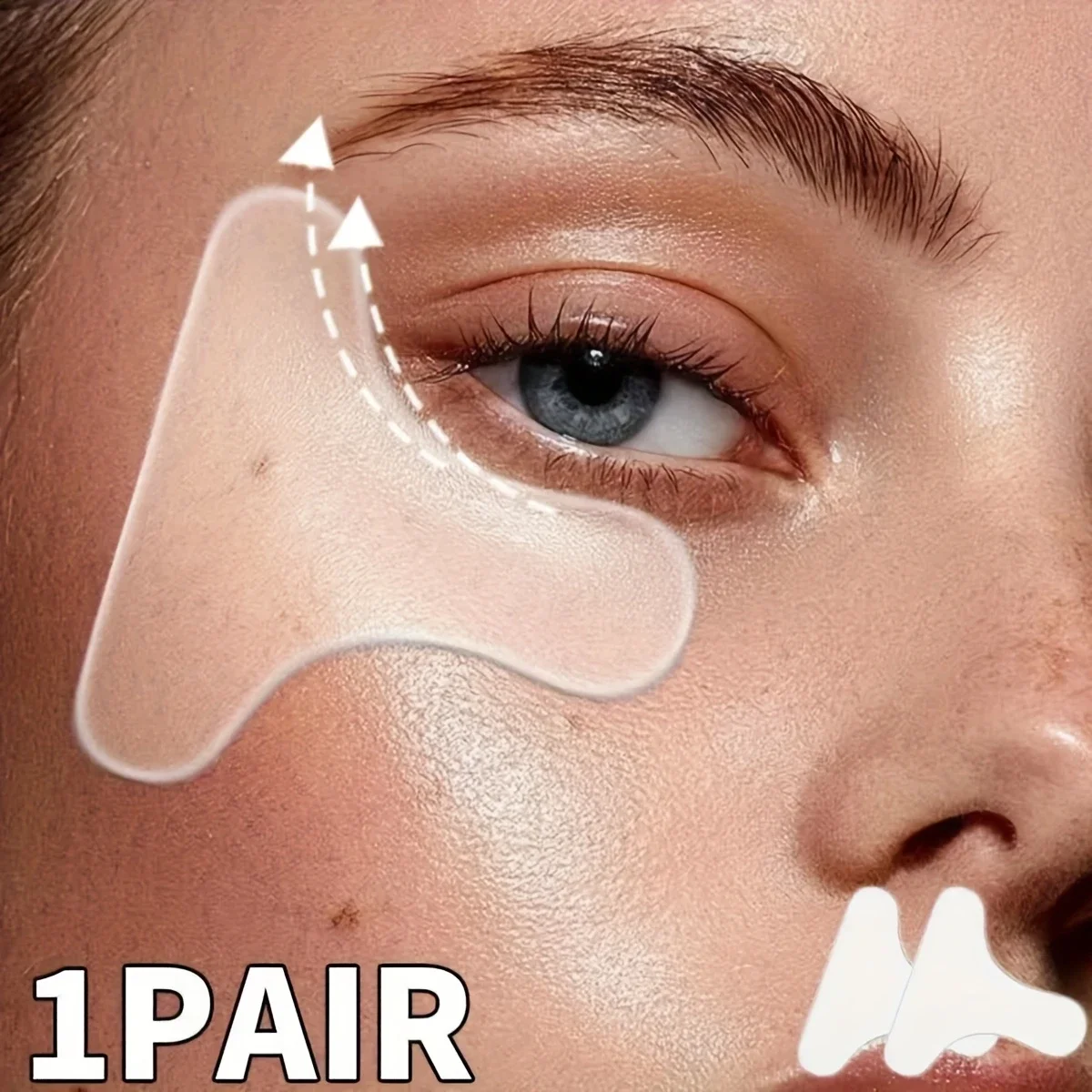 Silicone Eye Patch Silicone T-shaped Eye Patch Portable Facial Skincare Overnight Remove Lines Facial Beauty Tool