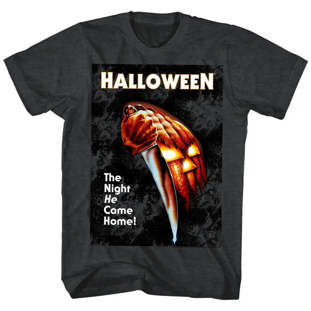 Halloween The Night He Came Home Black Heather Adult T Shirt