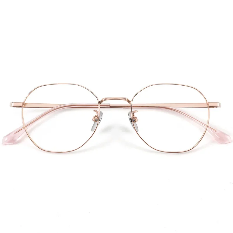 KIZN التيتانيوم النقي الرجال النساء قصر النظر النظارات الإطار خمر النظارات الطبية البصرية كبيرة خفيفة النظارات -0.50