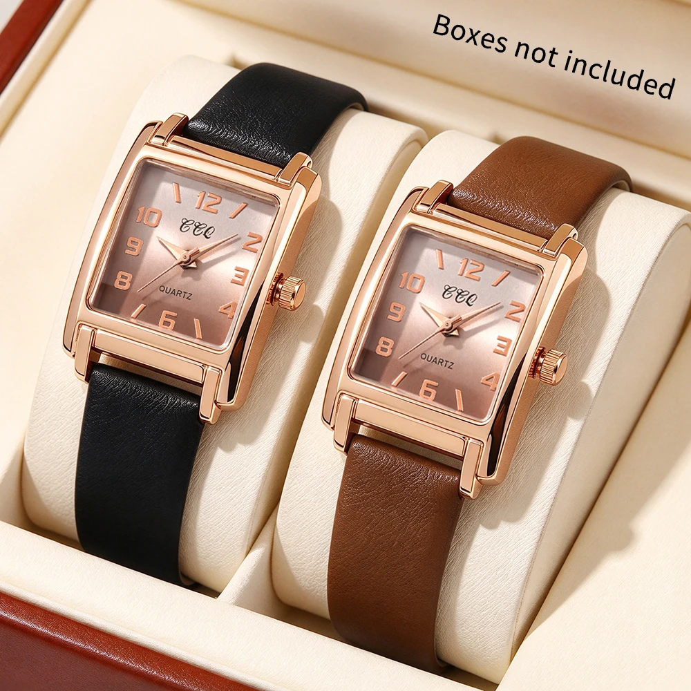 2Pc New Women's Quartz Watch - Gift And Exquisite Combination - Suitable For All Holiday Occasions