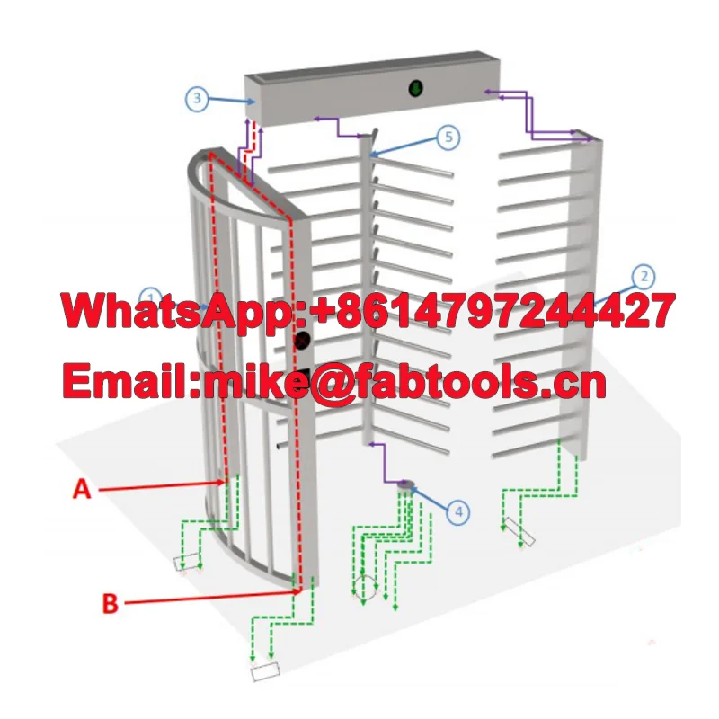 

Low-price full-height revolving door Intelligent sensing barrier door Airport security entrances and exits