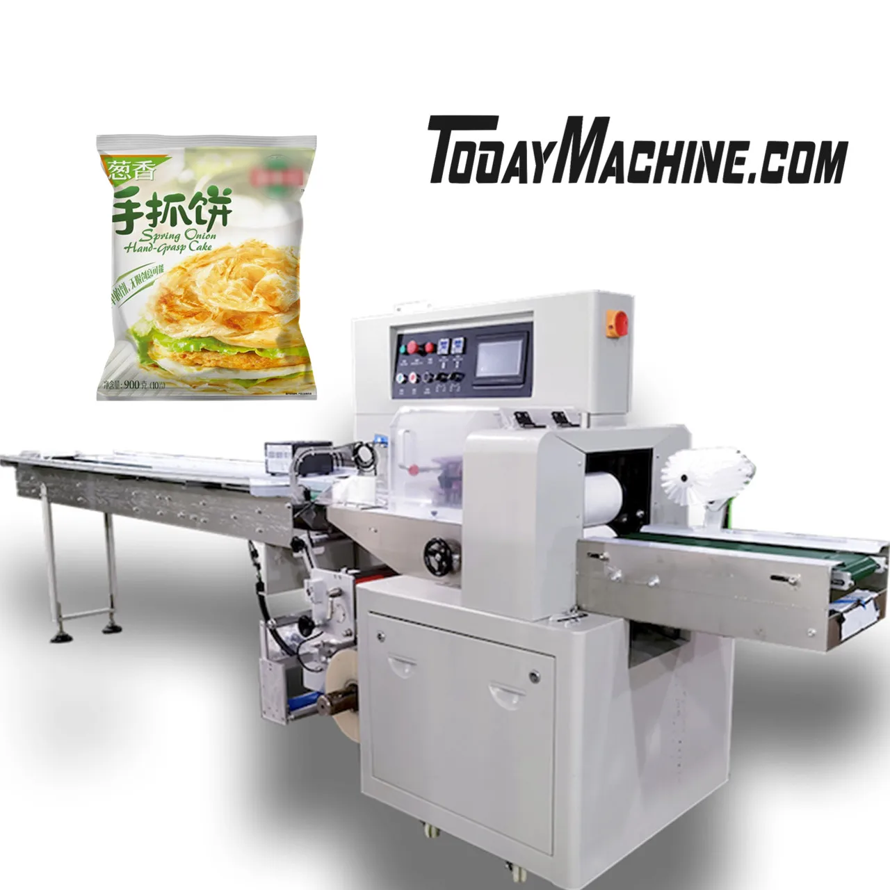 Automatic Flow Wrapping Pillow Horizontal Packing Machine for Vegetable,Fruit,Biscuit,Popsicle,Bread