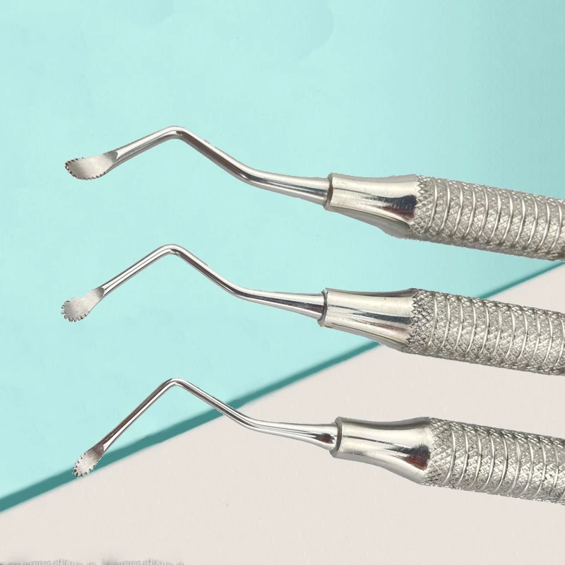 

3Pcs Dental Curette Jagged Curettes Dentist Scaler Gracey Bone Curette Implant Tools