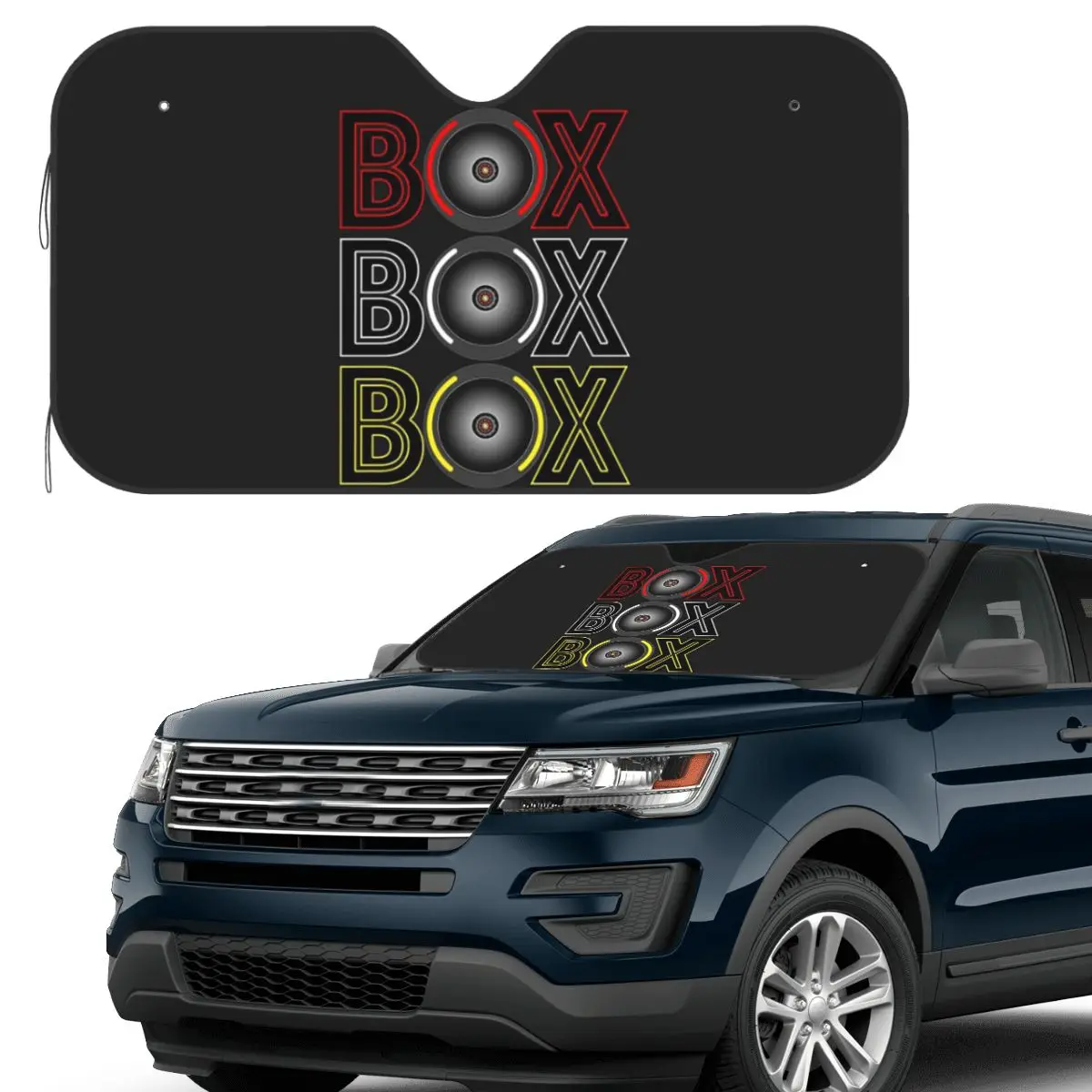 

Box Box Box F1 Tyre Compound Sunshade Windscreen Car Front Windshield Window Sun Visor Accessories Covers