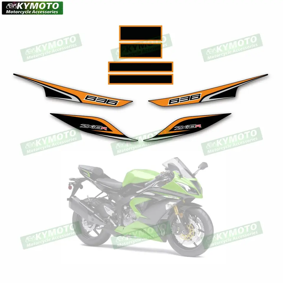 グッズ ZX-6R 2013-2018 Full Fairing Fuel Tank Sticker Kit