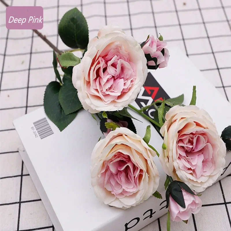 Factory Direct 7 heads Artificial Flower Home Decorations Hand Bouquets Artificial  Roses Wedding Festival Party Decorations