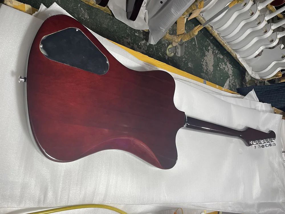 Electric Guitar Fire bird, 6 strings, sunburst color, Well crafted，Rosewood Fingerboard，High Quality,in stock，Fast Shipping