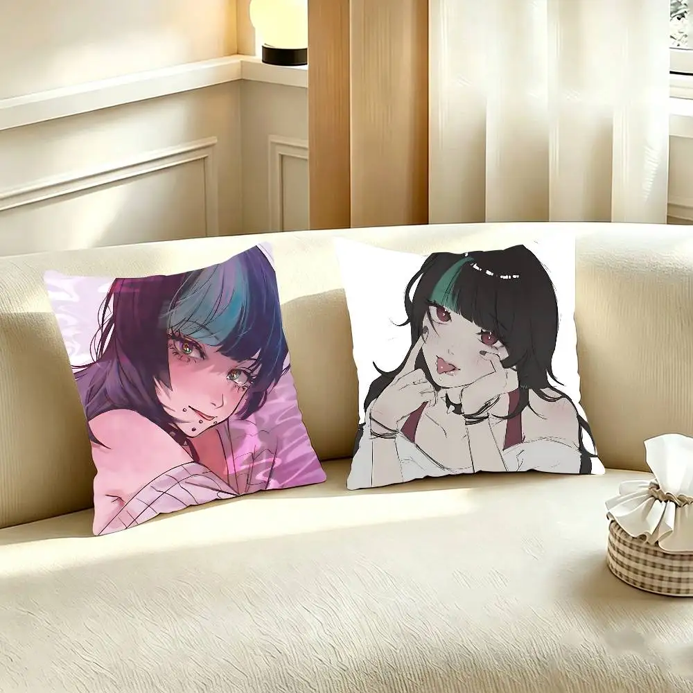 K-kirara H-hoshi Polyester Printed Pillow Cover Square 30 35 40 45 50 55 cm Soft for Sofa Bed Car Home Decor
