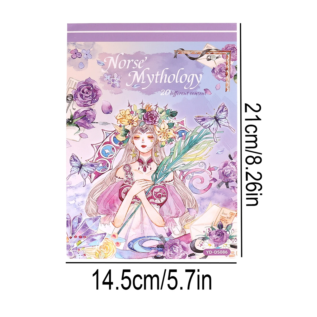 20 Sheets Per Book Exquisite Floral and Character Pattern Stickers, Suitable for Notebooks, Greeting Card Photo Album Decoration