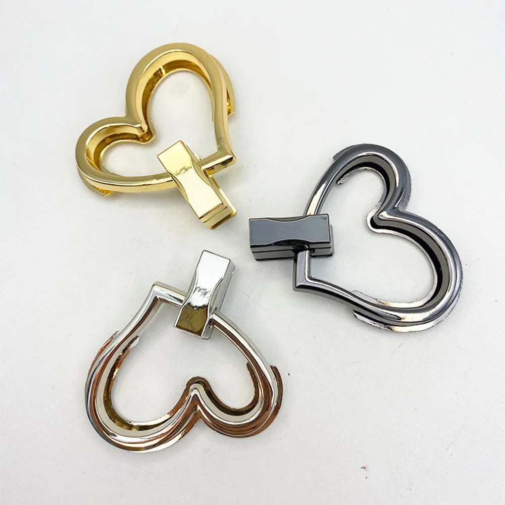 Heart Pattern Handbag Buckle Clip Luggage Lock Bag Parts Accessories Bag Buckle Purse Turn Lock Diy Metal Clasp Catch Connectors