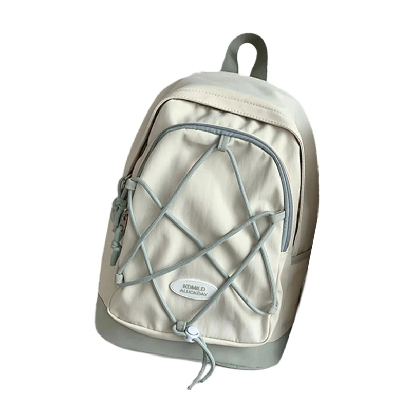 Mochila viaje funcional con compartimento para computadora portátil Mochila escolar con cordón elástico