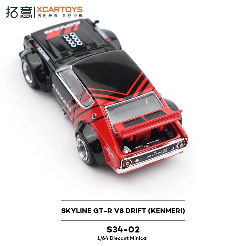 

XCARTOYS POPRACE 1:64 SKYLINE GT-R V8 DRIFT, модель автомобиля из сплава, игрушки для взрослых, детский подарок, коллекционные сувениры, модель для энтузиастов