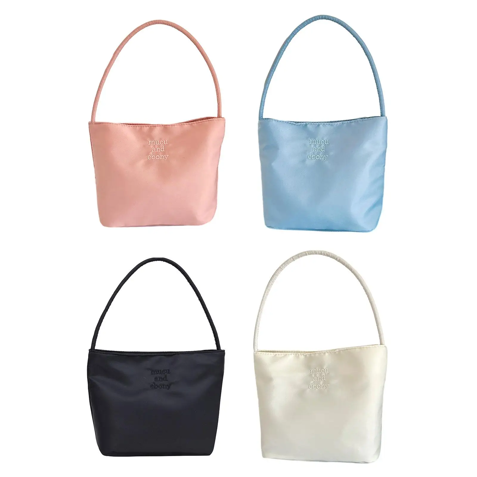 Women Nylon Shoulder Bag Chic Female Underarm Bag Top Handle Handbag for Summer Spring Birthday Outdoor Travel Vacation Beige 
