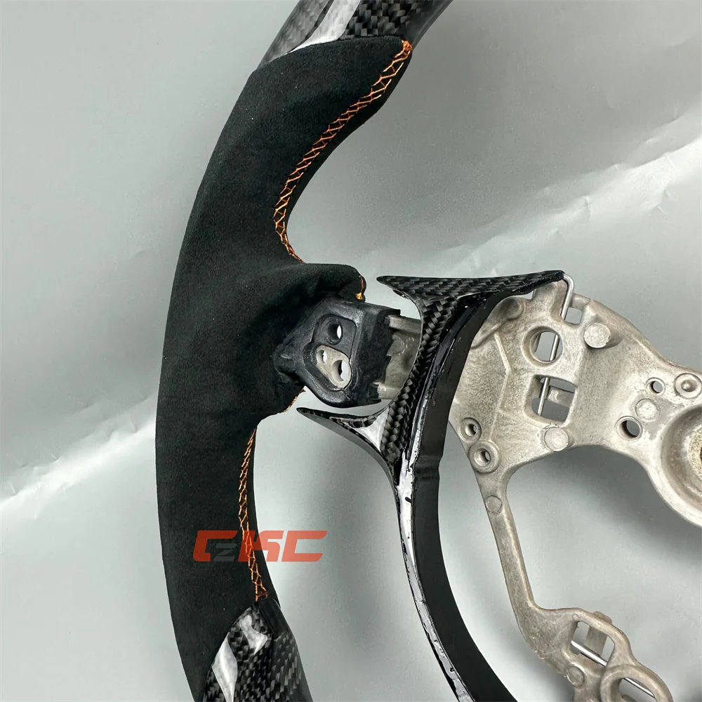 Customized Black Carbon Fiber yellow strip Steering Wheel for 2022 2023 2024 2025 GR86 GR