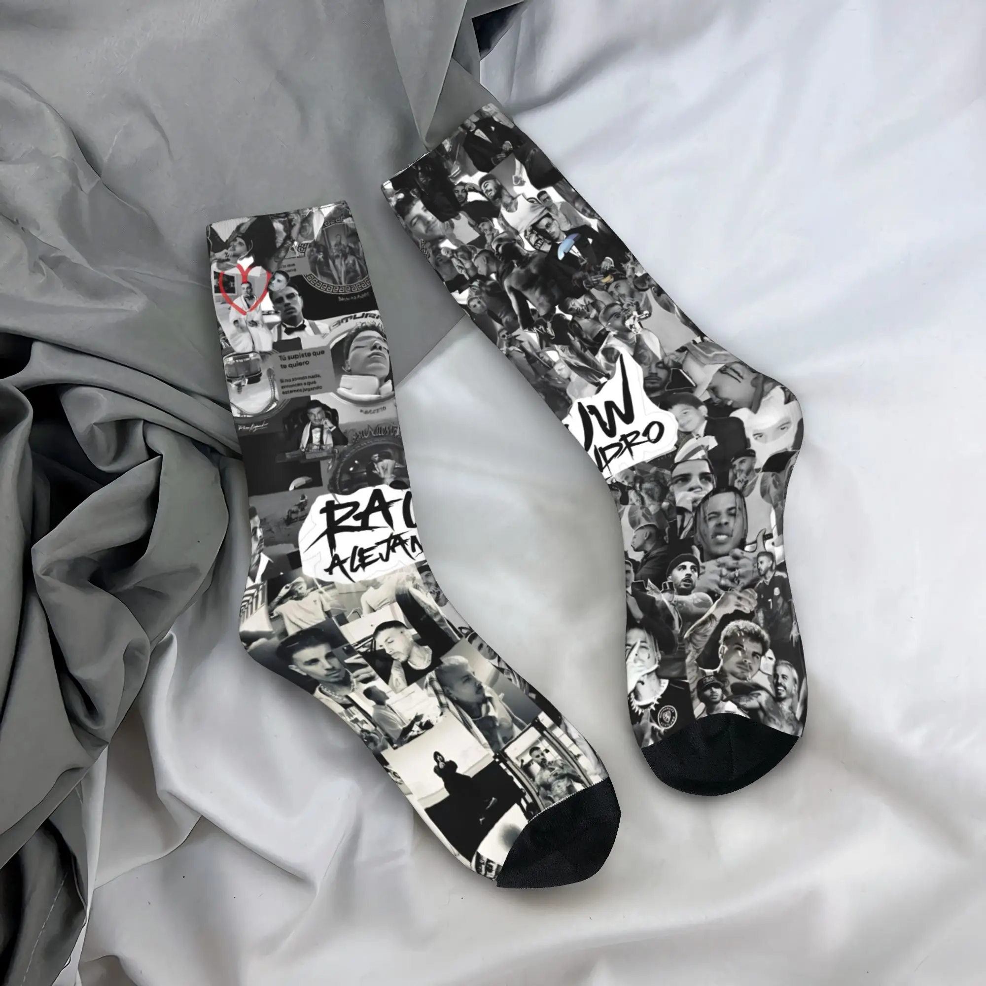 

Носки Rauw Alejandros, осенние чулки, повседневные мужские мягкие носки, велосипедные противоскользящие носки с рисунком